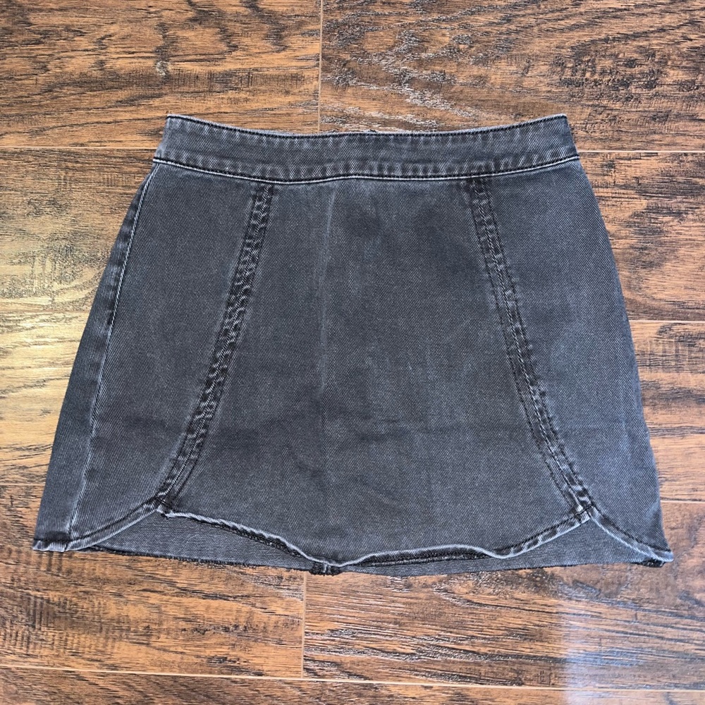 Pacsun Womens Black Denim Mini Skirt Size 23